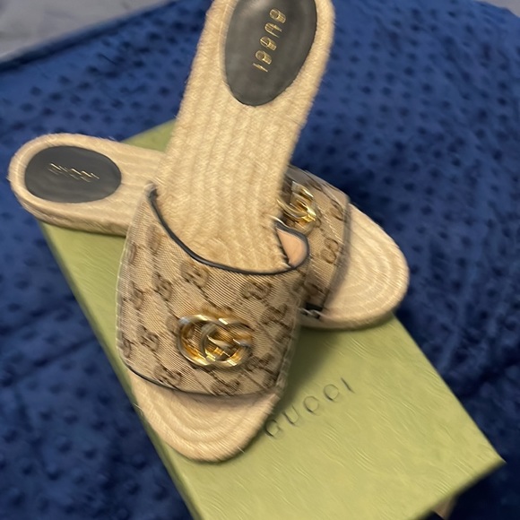 GG MATELASSÉ CANVAS ESPADRILLE SANDAL - Picture 4 of 10